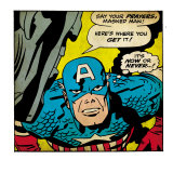 Marvel Comics Retro: Captain America Comic Panel, Villain Monologue, Say your Prayers (aged) Poster