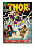 Marvel Comics Retro: The Mighty Thor Comic Book Cover 129, The Verdict of Zeus, Hercules (aged) Art
