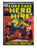 Marvel Comics Retro: Luke Cage, Hero for Hire Comic Book Cover #1, Origin (aged) Zdjęcie