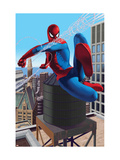 Spider-Man Swinging In the City Posters