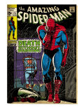 Marvel Comics Retro: The Amazing Spider-Man Comic Book Cover 75, Death Without Warning! (aged) Prints
