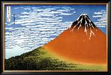 Red Fuji, Fine Wind Clear Morning Print by Katsushika Hokusai