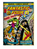Marvel Comics Retro: Fantastic Four Family Comic Book Cover 167, Thing and the Hulk (aged) Prints