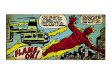 Marvel Comics Retro: Fantastic Four Comic Panel, Human Torch (aged) Poster