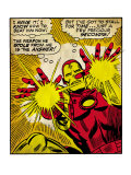 Marvel Comics Retro: The Invincible Iron Man Comic Panel, Fighting and Shooting (aged) Plakater Marvel Comics Retro: The Invincible Iron Man Comic Panel, Fighting and Shooting (aged) Plakater