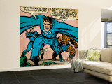 Marvel Comics Retro: Fantastic Four Comic Panel, Thing, Mr. Fantastic, Human Torch (aged) Wall Mural – Large