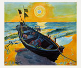 Boat at Sunrise Láminas por Max Pechstein