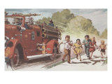 Running With The Firetruck Posters