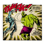 Marvel Comics Retro: The Incredible Hulk Comic Panel, Fighting, Thwak! (aged) Kunst