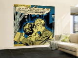 Marvel Comics Retro: Love Comic Panel, Kissing in the Park (aged) Wall Mural – Large