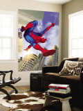 Spider-Man Swinging In the City Wall Mural