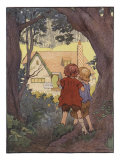 Illustration From Hansel And Gretel Of Children Seeing House Posters par Frank Adams