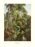 Forest Brook with Does Affiches par Gustave Courbet