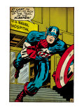 Marvel Comics Retro: Captain America Comic Panel, U.S. naval Hospital (aged) Poster