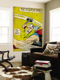 Marvel Comics Retro: Mighty Thor Comic Panel, Swinging Hammer (aged) Muurposter