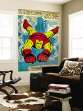 Marvel Comics Retro: The Invincible Iron Man Comic Panel, Swimming (aged) Muurposter