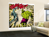 Marvel Comics Retro: The Incredible Hulk Comic Panel, Fighting, Thwak! (aged) Fototapete – groß