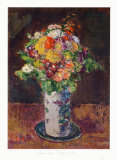 Meadow Flowers in a Clay Vase Collectable Print by Anton Faistauer