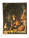 Woman Cleaning Carrots Collectable Print by Gerard Dou