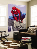 Spider-Man In the City on Gargoyle Muurposter