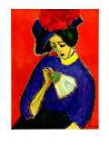 Lady with Fan Prints by Alexej Von Jawlensky