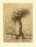 Gleaning Woman Collectable Print by Jean-Francois Millet