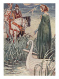 King Arthur Asks The Lady Of The Lake For The Sword Excalibur Posters par Walter Crane