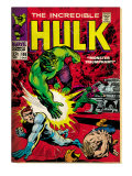 Marvel Comics Retro: The Incredible Hulk Comic Book Cover 108, with Nick Fury (aged) Prints