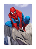 Spider-Man In the City on Gargoyle Posters Spider-Man In the City on Gargoyle Posters