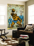 Marvel Comics Retro: Fantastic Four Comic Panel, Thing, Mr. Fantastic, Human Torch (aged) Muurposter