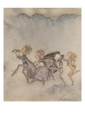 Each One Tripping On His Toe Will Be Here With Mop And Mow Poster by Arthur Rackham