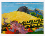 There is the Temple, c.1892 Poster by Paul Gauguin