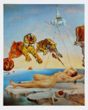 Gala and the Tigers, c.1944 Affiches par Salvador Dalí