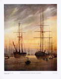 The Harbour of Greifswald Reprodukcje autor Caspar David Friedrich