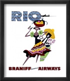 Braniff International Airways, Rio Lámina giclée enmarcada