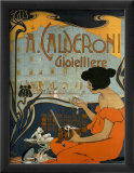 A Calderoni Gioiellerie, c.1898 Láminas por Adolfo Hohenstein A Calderoni Gioiellerie, c.1898 Láminas por Adolfo Hohenstein