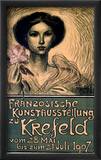 Franzosische Kunstausstellung zu Krefeld Lámina giclée enmarcada por Théophile Alexandre Steinlen Franzosische Kunstausstellung zu Krefeld Lámina giclée enmarcada por Théophile Alexandre Steinlen