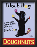 Black Dog Doughnuts Posters par Ken Bailey