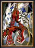 Red Eiffel Tower Framed Giclee Print by Robert Delaunay