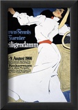 Lawn Tennis Tunier Framed Giclee Print by Hans Rudi Erdt