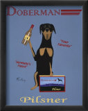 Doberman Pilsner Affiches par Ken Bailey