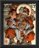 Santa's Lap, c.1923 Framed Giclee Print by Joseph Christian Leyendecker