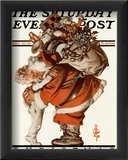 Hug from Santa, c.1925 Framed Giclee Print by Joseph Christian Leyendecker