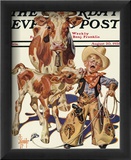 Little Cowboy Takes a Licking, c.1938 Framed Giclee Print by Joseph Christian Leyendecker