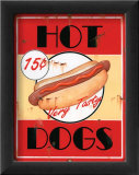 Perritos calientes Arte por Lesley Hallas