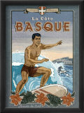 La Cote Basque de Surf Prints by Bruno Pozzo