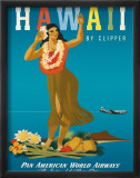 Hawaï en clipper Estampe encadrée par Atherton 