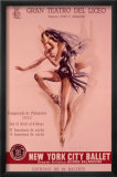 1956 New York City Ballet Poster Estampe encadrée