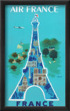 Air France: Eiffel Tower and Paris Monuments, c.1952 Arte por Bernard Villemot Air France: Eiffel Tower and Paris Monuments, c.1952 Arte por Bernard Villemot