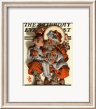 Santa's Lap, c.1923 Framed Giclee Print by Joseph Christian Leyendecker